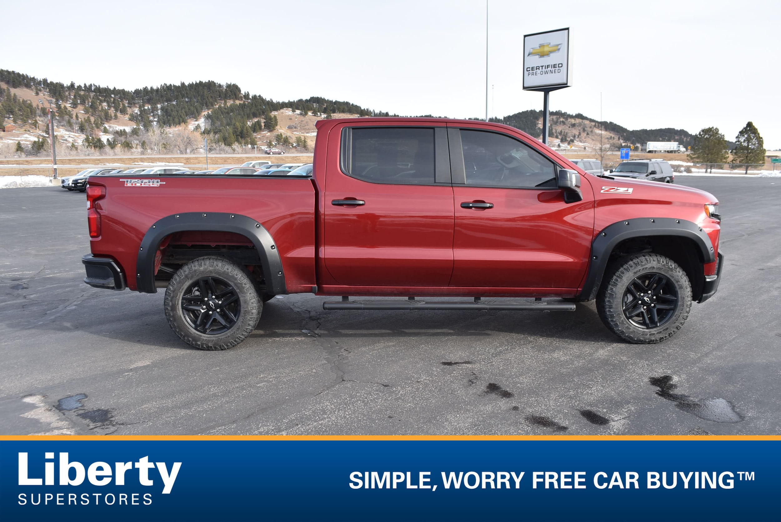 Used 2020 Chevrolet Silverado 1500 LT Trail Boss with VIN 3GCPYFEDXLG171697 for sale in Sturgis, SD