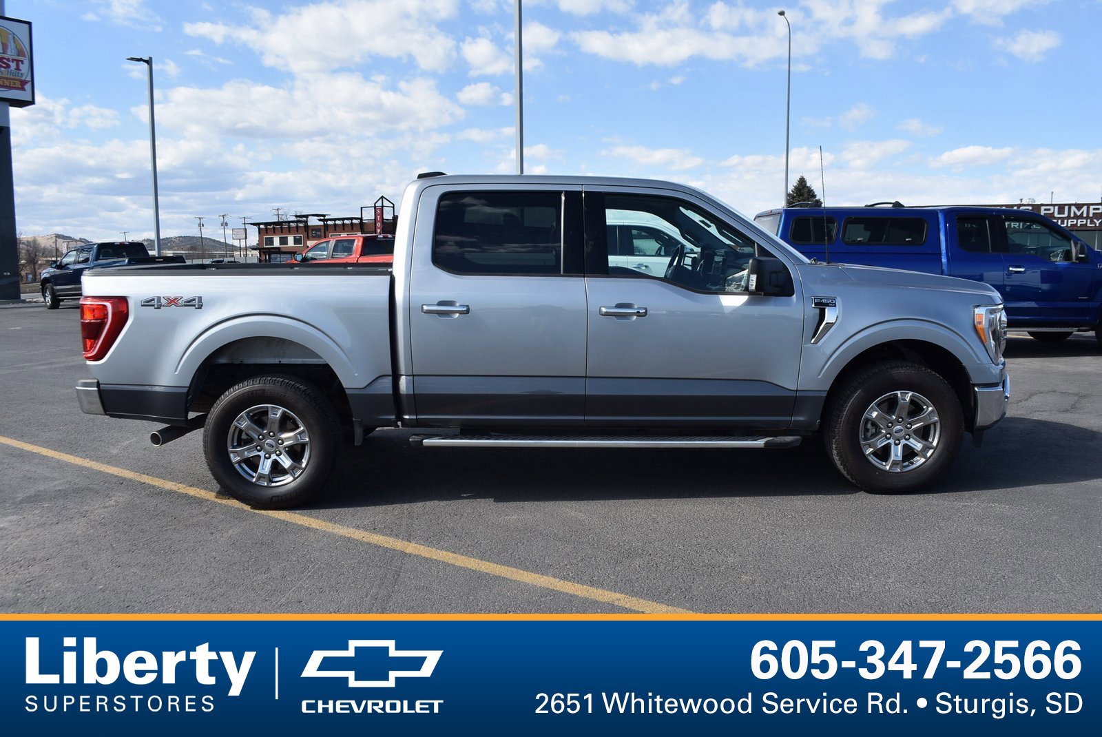 Used 2022 Ford F-150 XLT with VIN 1FTFW1E8XNKE91282 for sale in Sturgis, SD