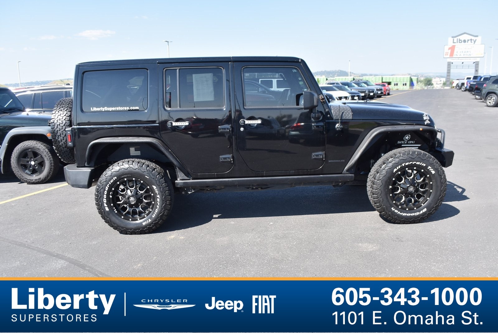 Used 2015 Jeep Wrangler Unlimited Sahara with VIN 1C4BJWEG8FL621279 for sale in Rapid City, SD