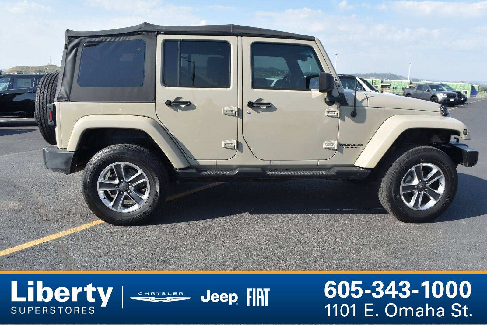 Used 2017 Jeep Wrangler Unlimited Sport S with VIN 1C4BJWDG3HL570231 for sale in Rapid City, SD