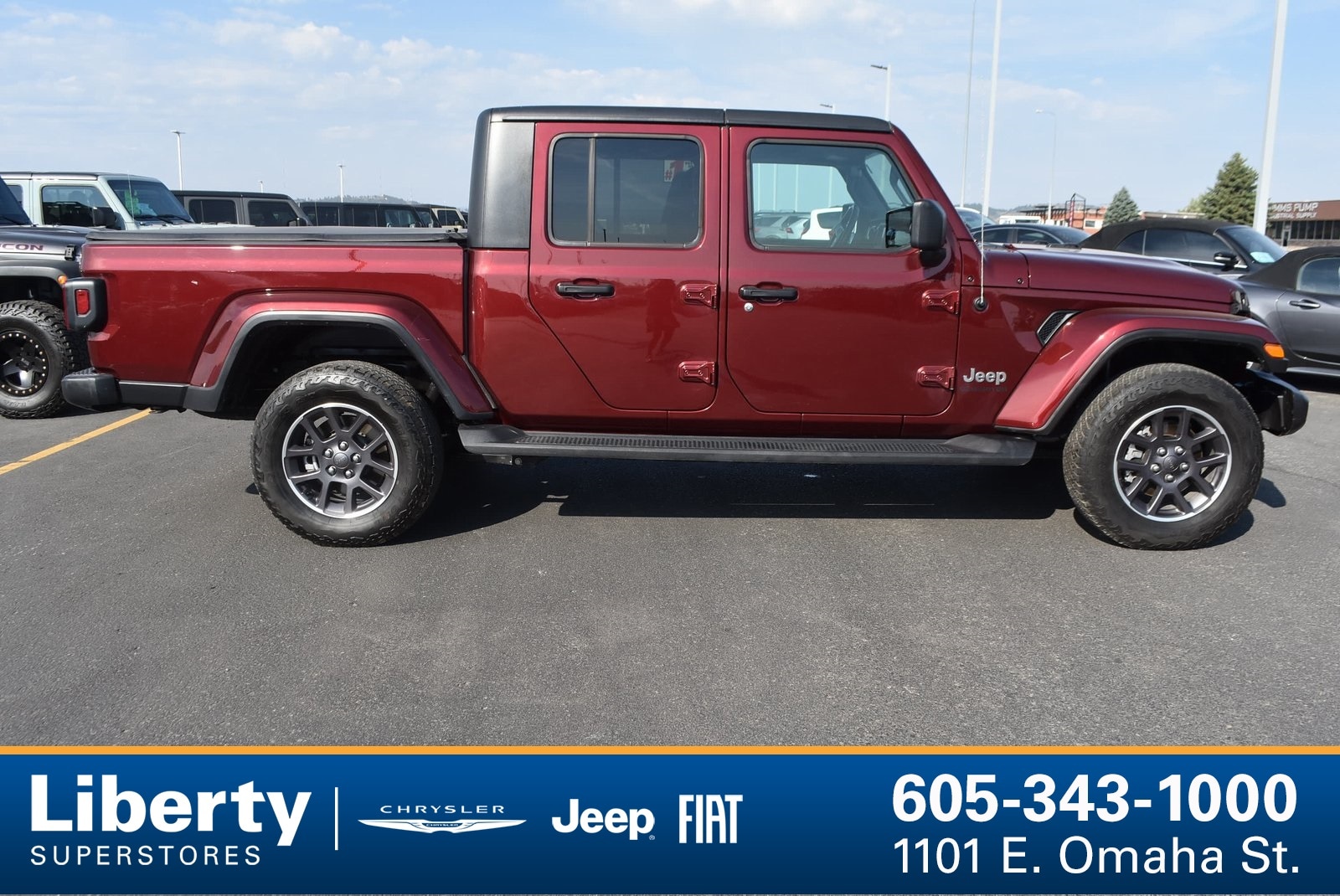 Used 2021 Jeep Gladiator Overland with VIN 1C6HJTFG3ML539360 for sale in Rapid City, SD