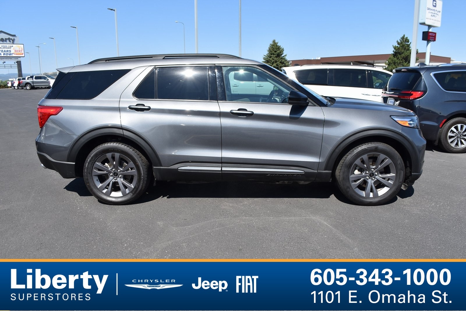 Used 2022 Ford Explorer XLT with VIN 1FMSK8DHXNGC39812 for sale in Rapid City, SD