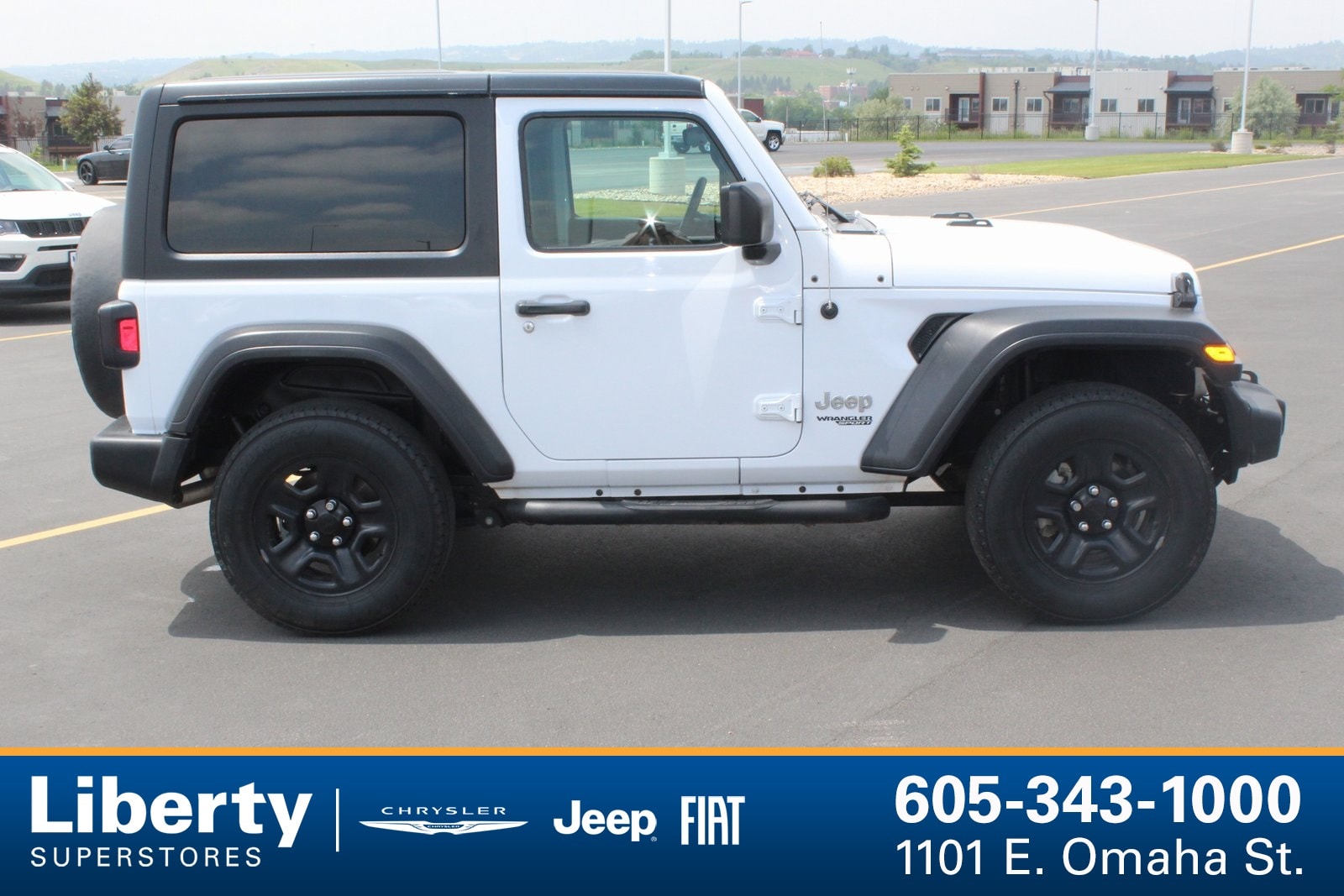 Used 2019 Jeep Wrangler Sport with VIN 1C4GJXAG4KW557266 for sale in Rapid City, SD