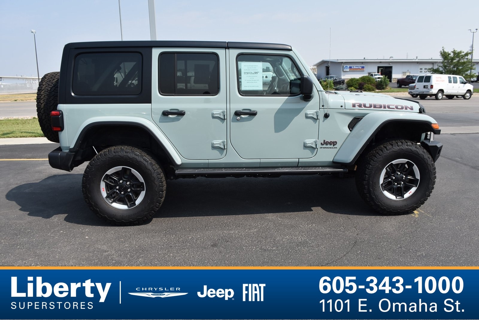 Used 2023 Jeep Wrangler 4-Door Rubicon with VIN 1C4HJXFN9PW619649 for sale in Rapid City, SD