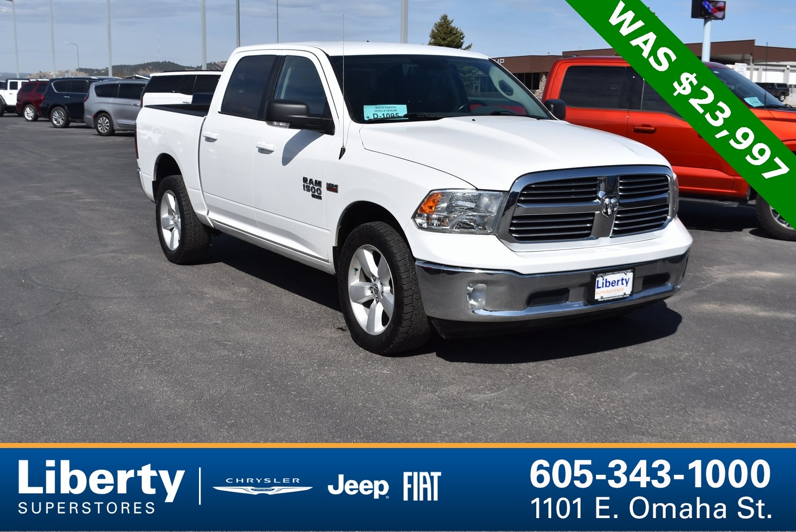 Used 2019 RAM Ram 1500 Classic SLT with VIN 1C6RR7LT2KS505645 for sale in Rapid City, SD