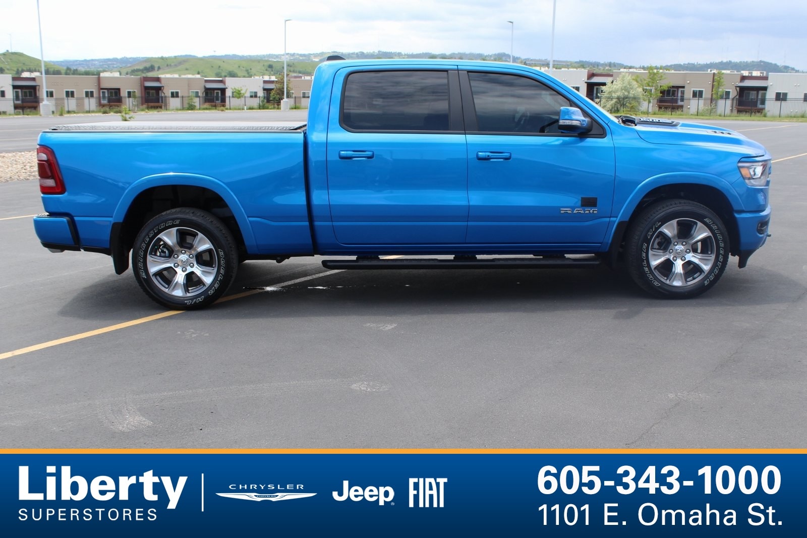 Used 2021 RAM Ram 1500 Pickup Laramie with VIN 1C6SRFRT2MN791579 for sale in Rapid City, SD