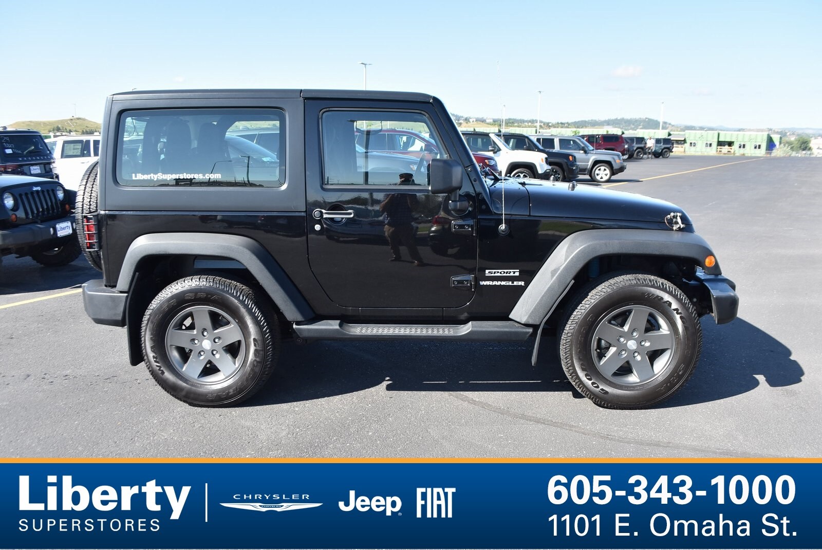 Used 2014 Jeep Wrangler Sport with VIN 1C4AJWAG0EL102792 for sale in Rapid City, SD