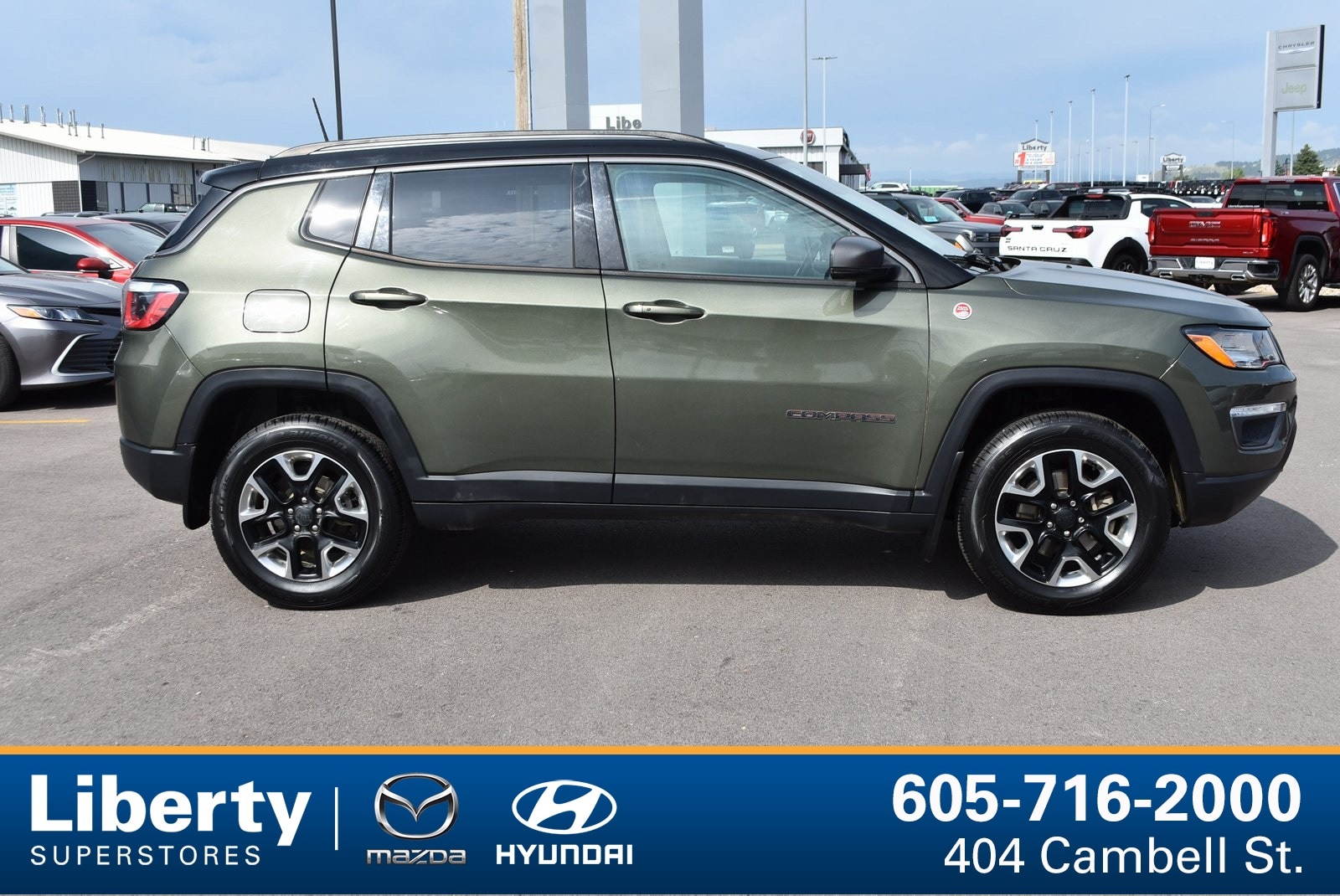 Used 2018 Jeep Compass Trailhawk with VIN 3C4NJDDB6JT116779 for sale in Rapid City, SD