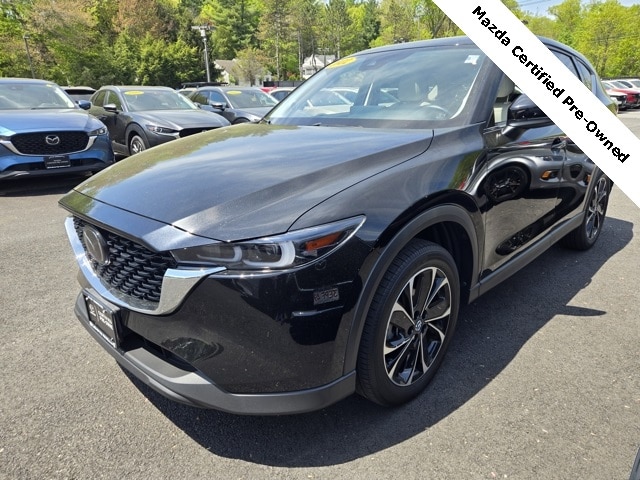 Certified 2022 Mazda CX-5 S Premium package with VIN JM3KFBDM3N1607874 for sale in Wakefield, MA