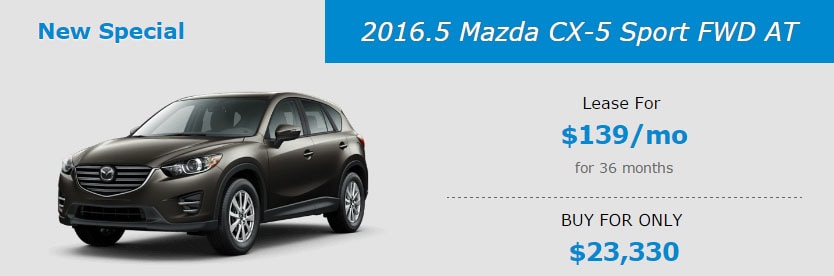 2016.5 Mazda CX-5 Sport FWD AT Lease Special at Liberty Mazda 2016.5 Mazda CX-5 Sport FWD AT Lease Special at Liberty Mazda