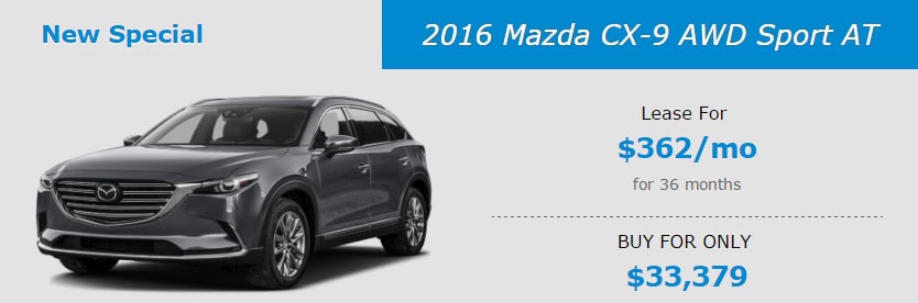 2016 Mazda CX-9 AWD Sport AT Lease Special at Liberty Mazda 2016 Mazda CX-9 AWD Sport AT Lease Special at Liberty Mazda