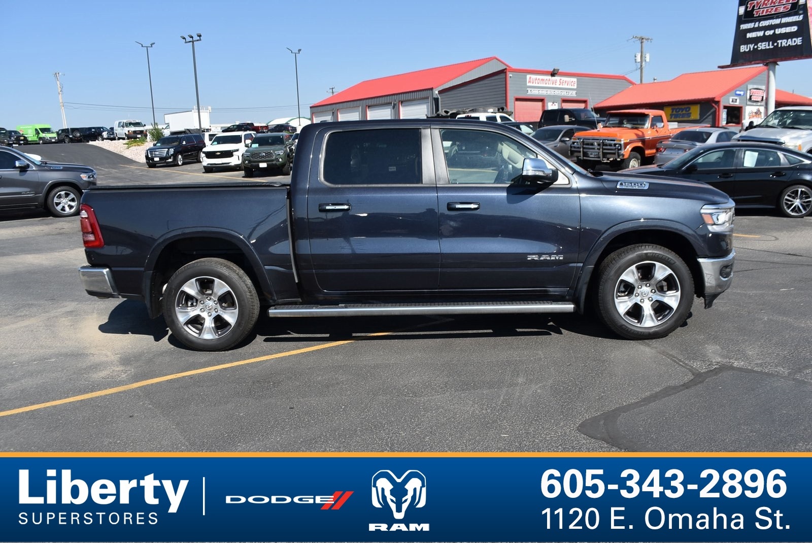 Used 2019 RAM Ram 1500 Pickup Laramie with VIN 1C6SRFJT7KN677778 for sale in Rapid City, SD