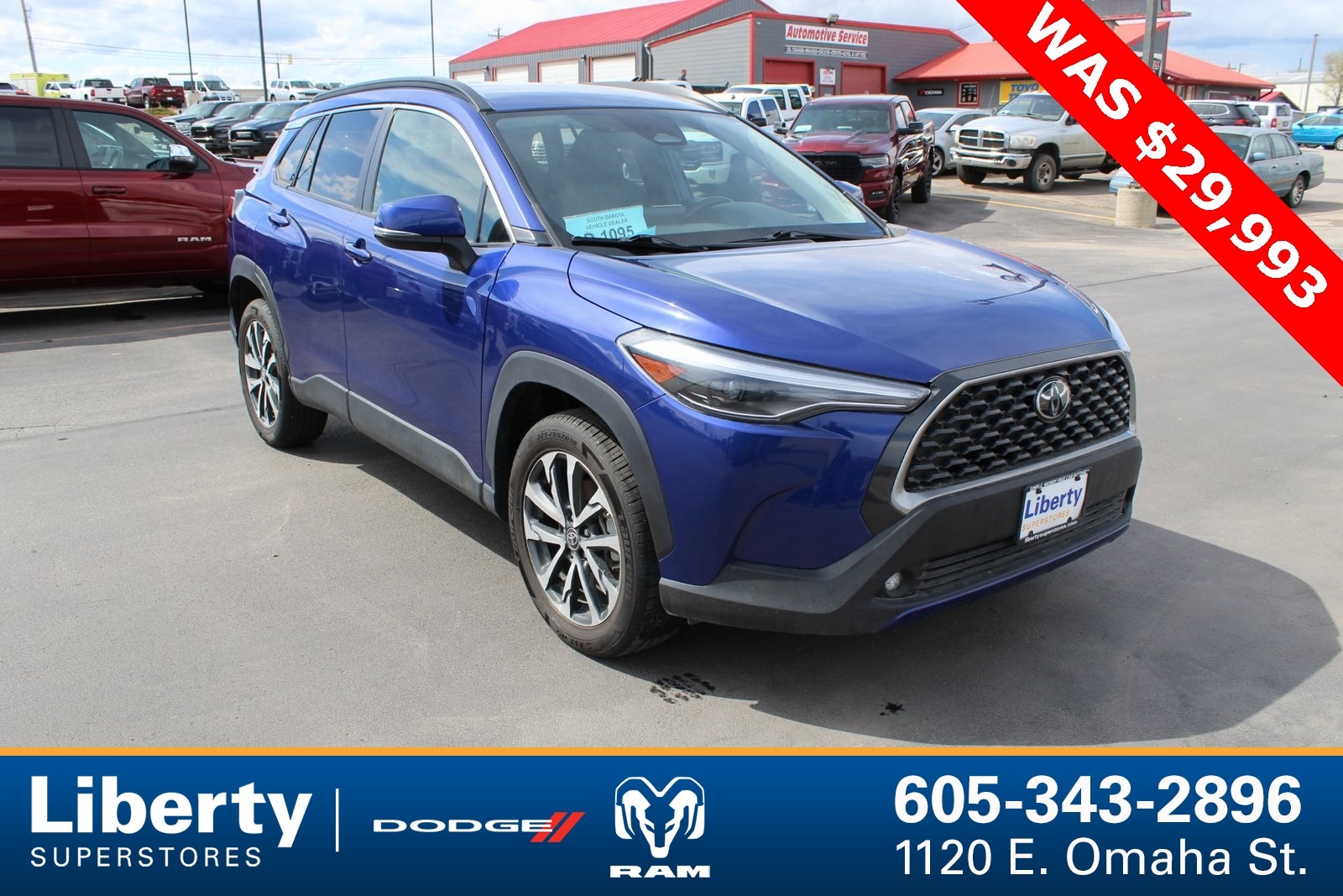 Used 2023 Toyota Corolla Cross XLE with VIN 7MUEAABG1PV066444 for sale in Rapid City, SD