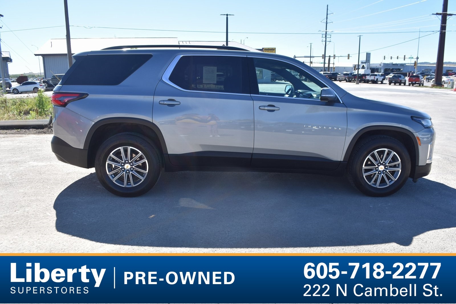 Used 2023 Chevrolet Traverse 1LT with VIN 1GNEVGKW3PJ198862 for sale in Rapid City, SD