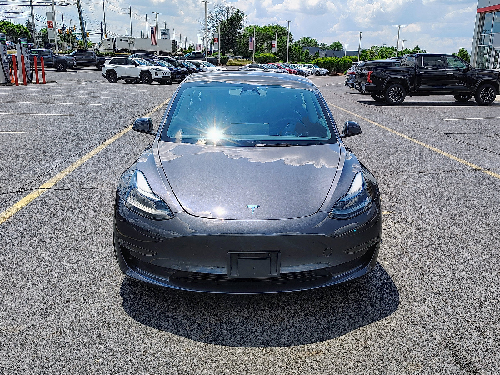 Used 2023 Tesla Model 3 Base with VIN 5YJ3E1EA3PF667419 for sale in Burlington, NJ
