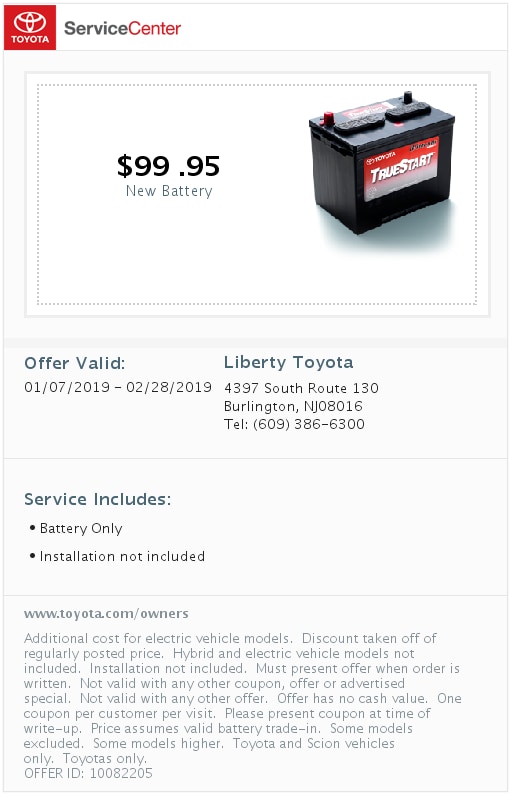 Toyota Service & Parts Specials in Burlington NJ | Find Special Deals ...