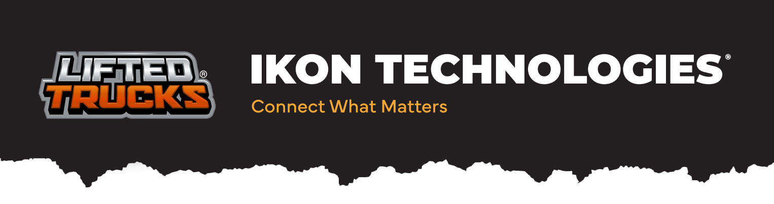 Lifted Trucks offers Ikon Technologies' location services and mobile app as an add-on with all vehicle purchases