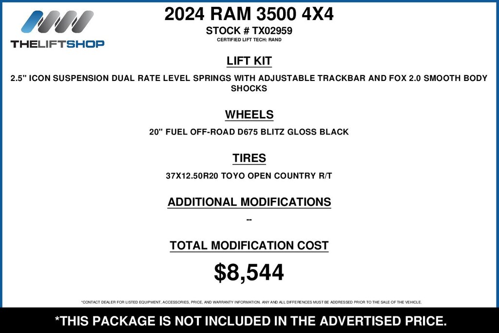 Used 2024 Ram 3500 For Sale at Lifted Trucks VIN 3C63RRHLXRG222051
