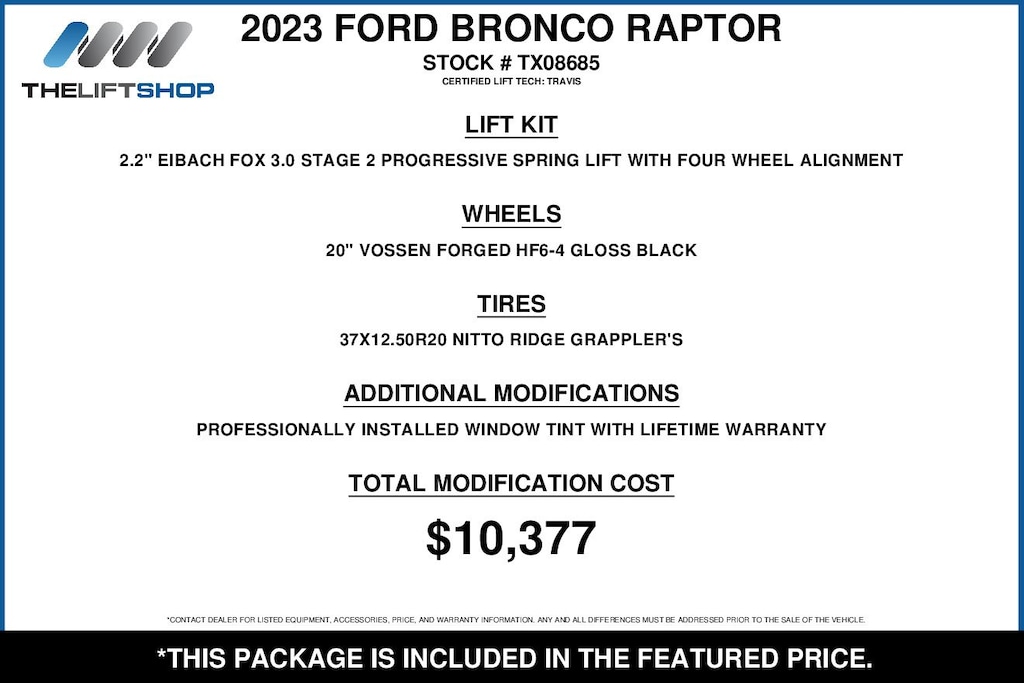 Used 2023 Ford Bronco Raptor SUV