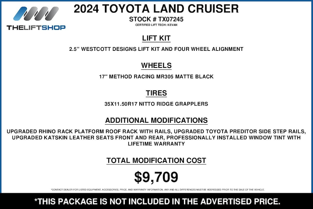 Used 2024 Toyota Land Cruiser 1958 SUV
