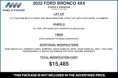 Full Hood & Fender + Mirror Kit | FORD BRONCO 2 DOOR BASE 2022 Full Hood & Fender + Mirror Kit | FORD BRONCO 2 DOOR BASE 2022