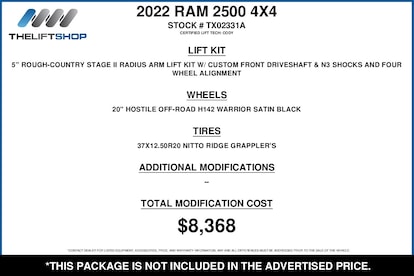 2022 ram 2500 lifted black