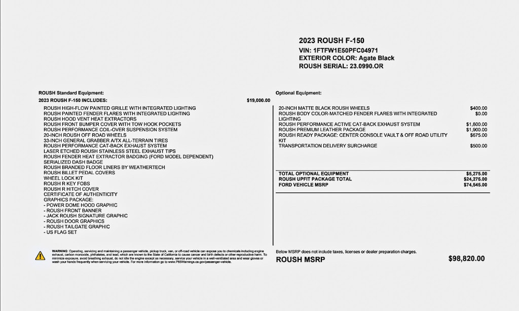 Used 2023 Ford F-150 Lariat Roush Truck