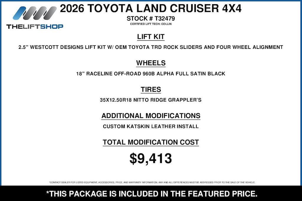 Used 2026 Toyota Land Cruiser 1958 SUV