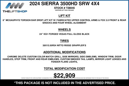 Full Hood Fender & Mirror Kit | GMC SIERRA 3500HD 2024 Full Hood Fender & Mirror Kit | GMC SIERRA 3500HD 2024