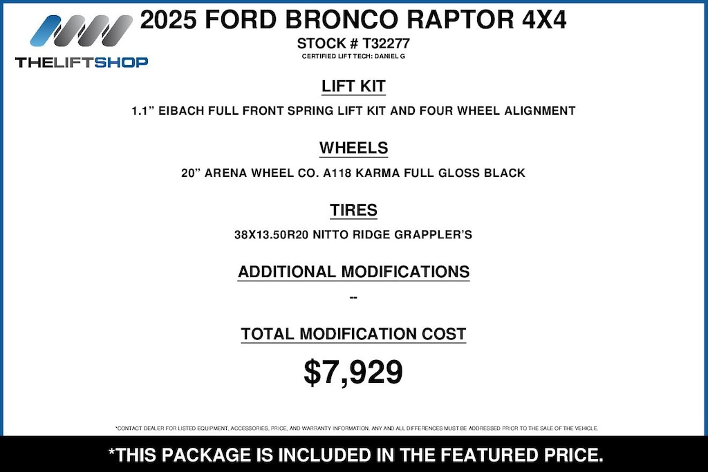 Used 2025 Ford Bronco Raptor SUV