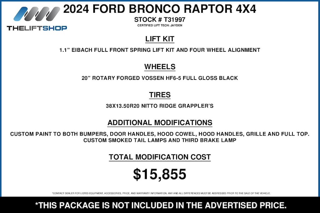 Used 2024 Ford Bronco Raptor SUV