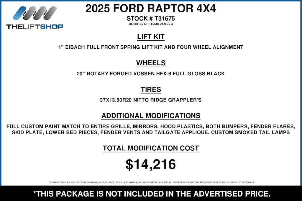 Used 2025 Ford F-150 Raptor Truck SuperCrew Cab
