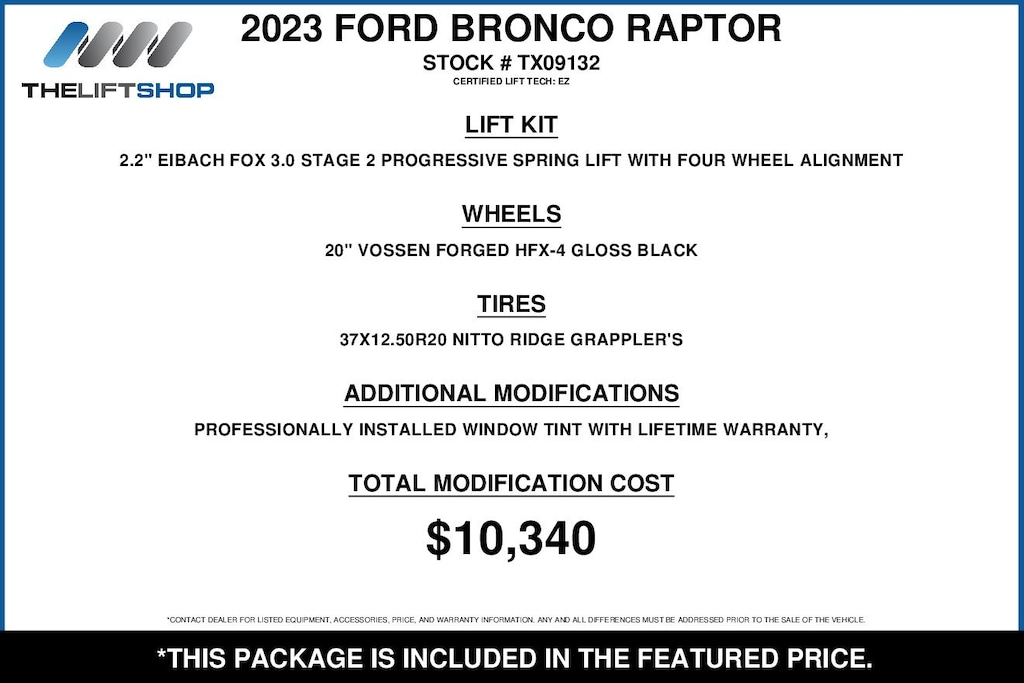 Used 2023 Ford Bronco Raptor SUV
