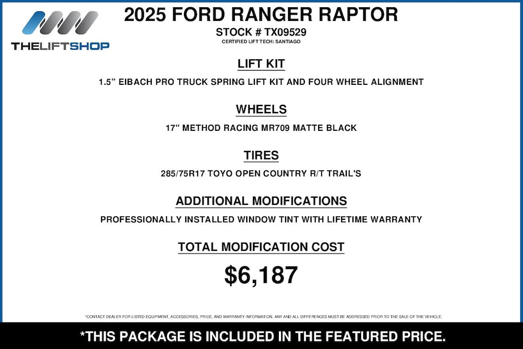 Used 2025 Ford Ranger Raptor Truck