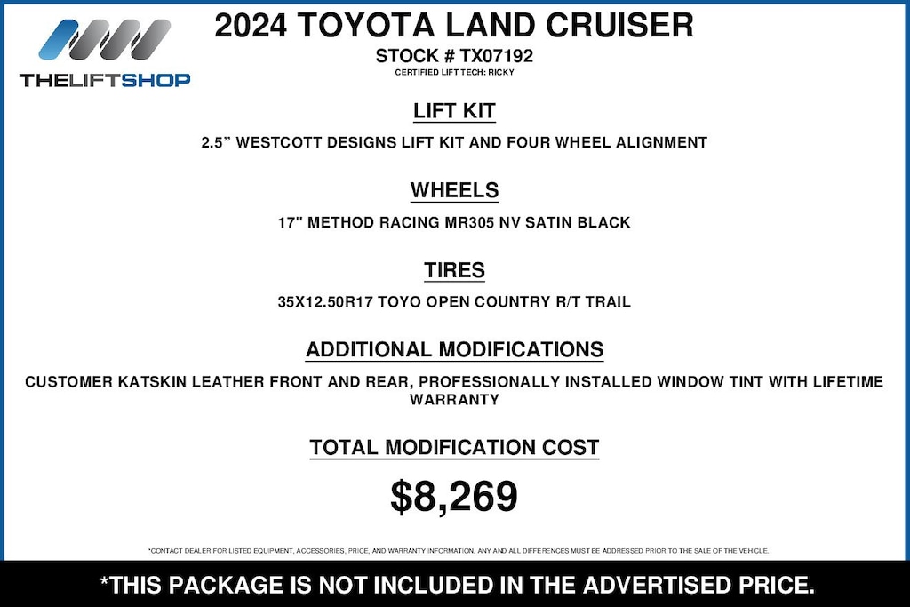 Used 2024 Toyota Land Cruiser 1958 SUV