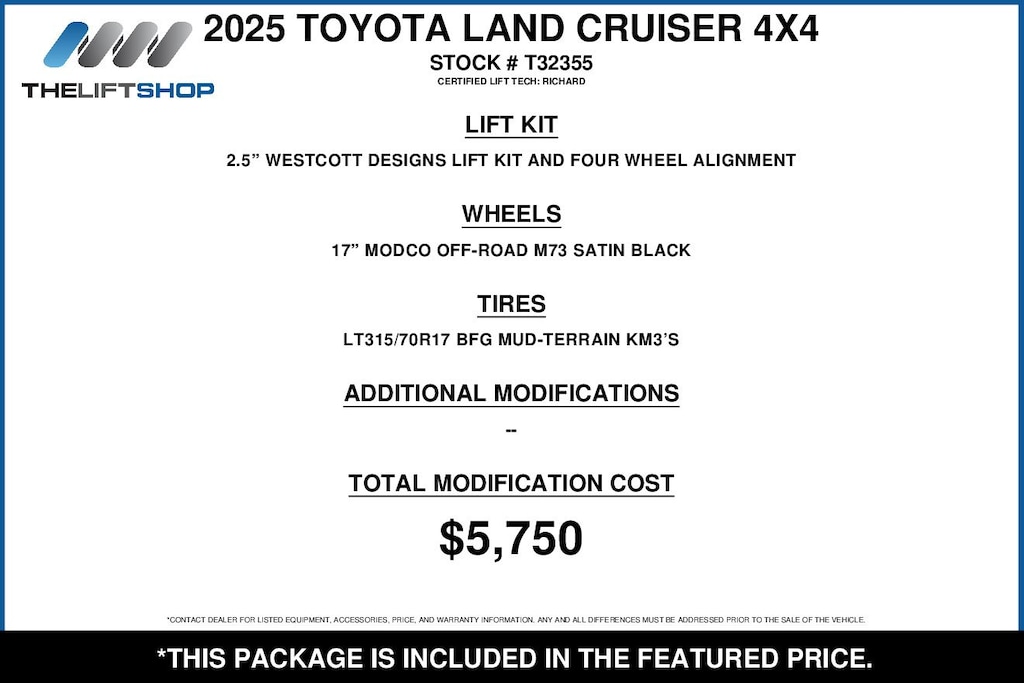 Used 2025 Toyota Land Cruiser Base SUV