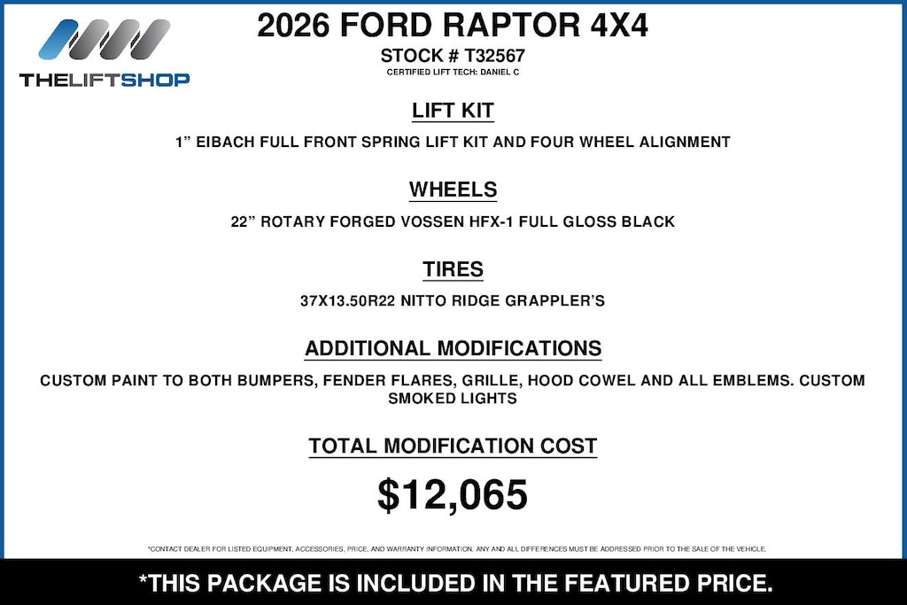 Used 2026 Ford F-150 Raptor Truck SuperCrew Cab