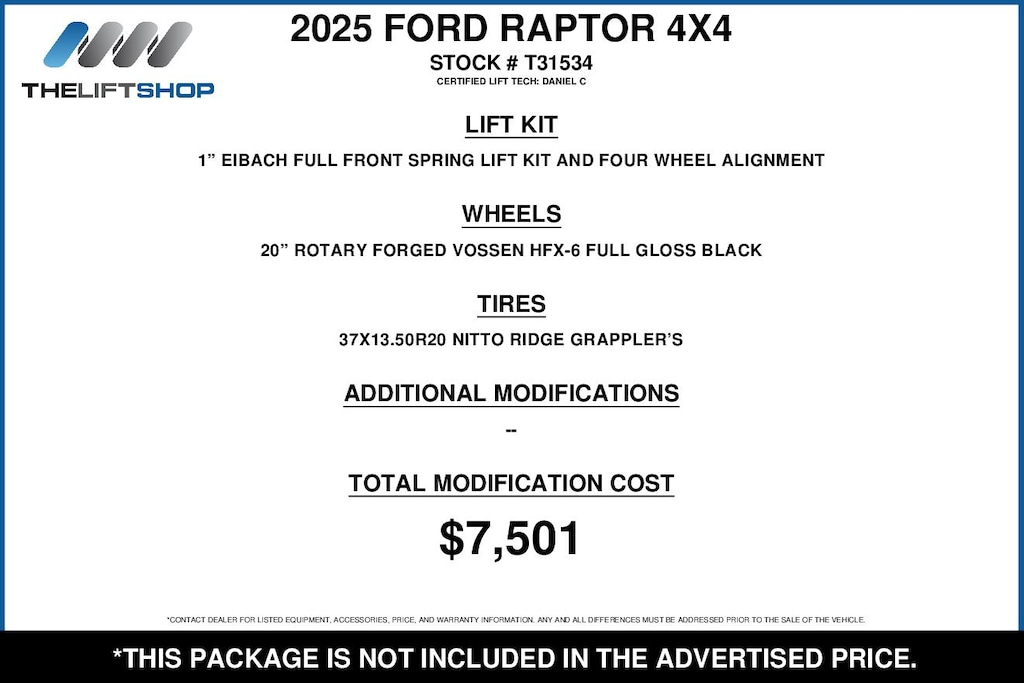 Used 2025 Ford F-150 Raptor Truck SuperCrew Cab
