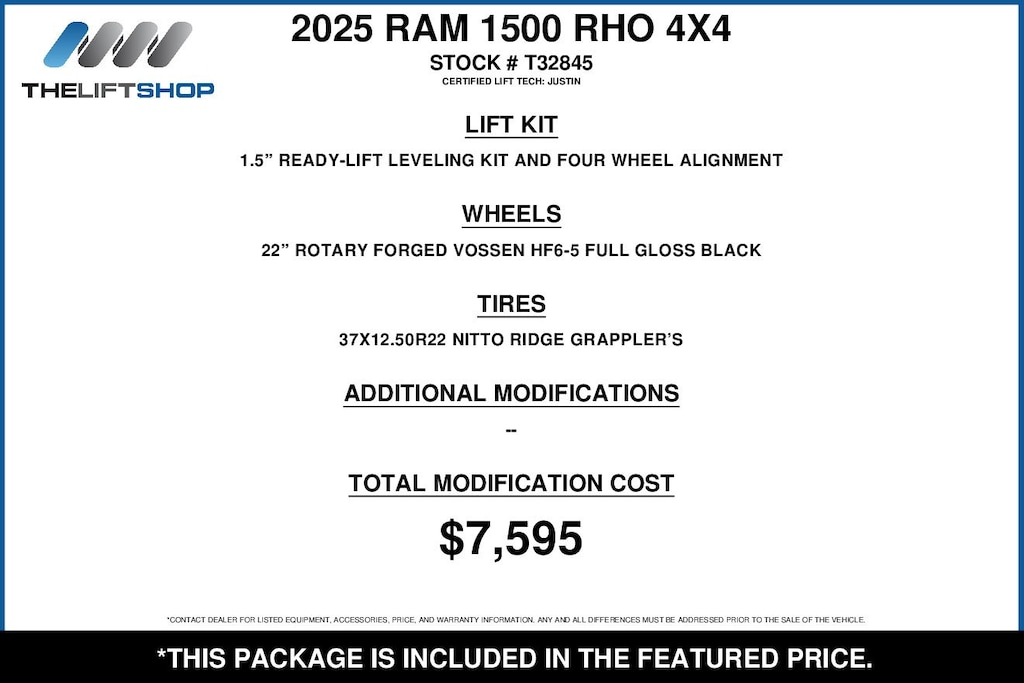 Used 2025 Ram 1500 RHO Truck