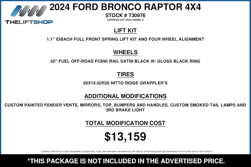 Used 2024 Ford Bronco Raptor SUV