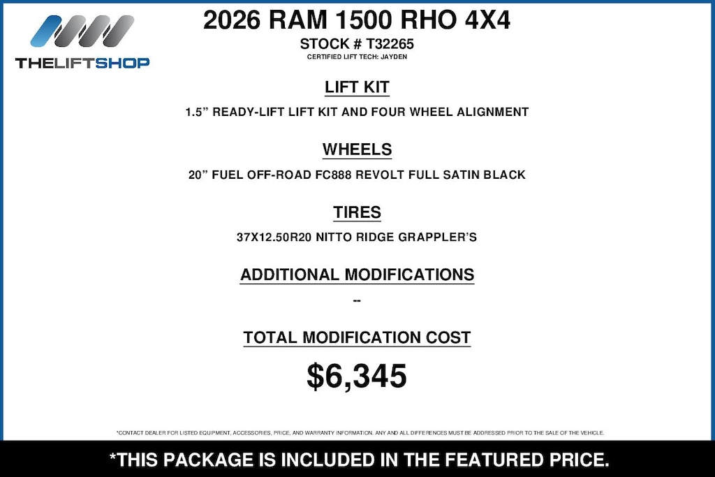 Used 2026 Ram 1500 RHO Truck Crew Cab