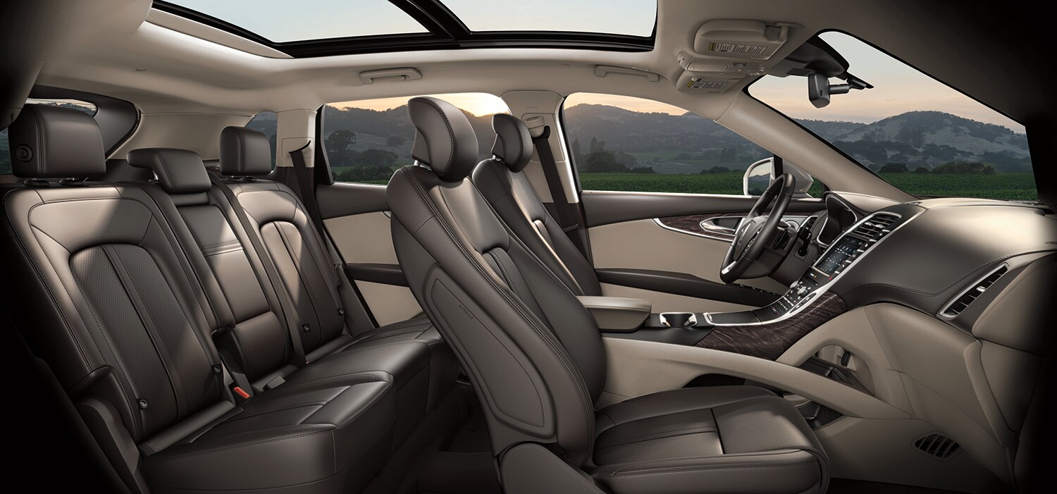 Lincoln of New Bern is a Car Dealership in New Bern near Brices Creek NC | Tan leather interior of 2020 Lincoln SUV