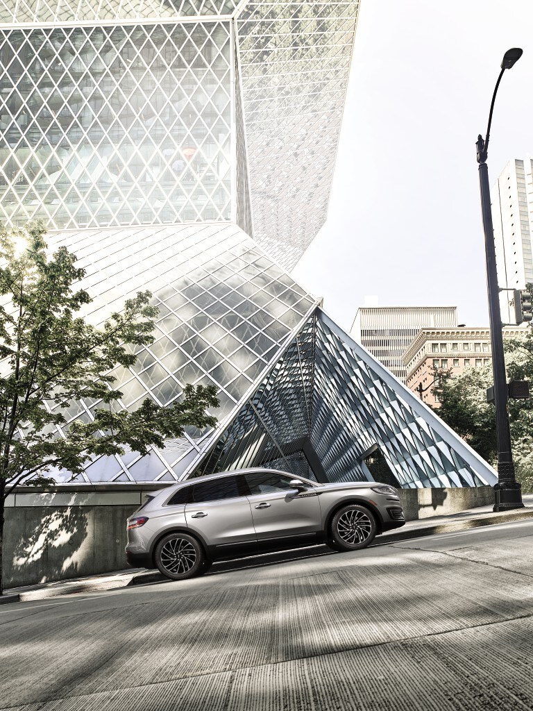 Lincoln of New Bern is a Car Dealership in New Bern near Pollocksville NC | 2020 Lincoln Nautilus parked on incline