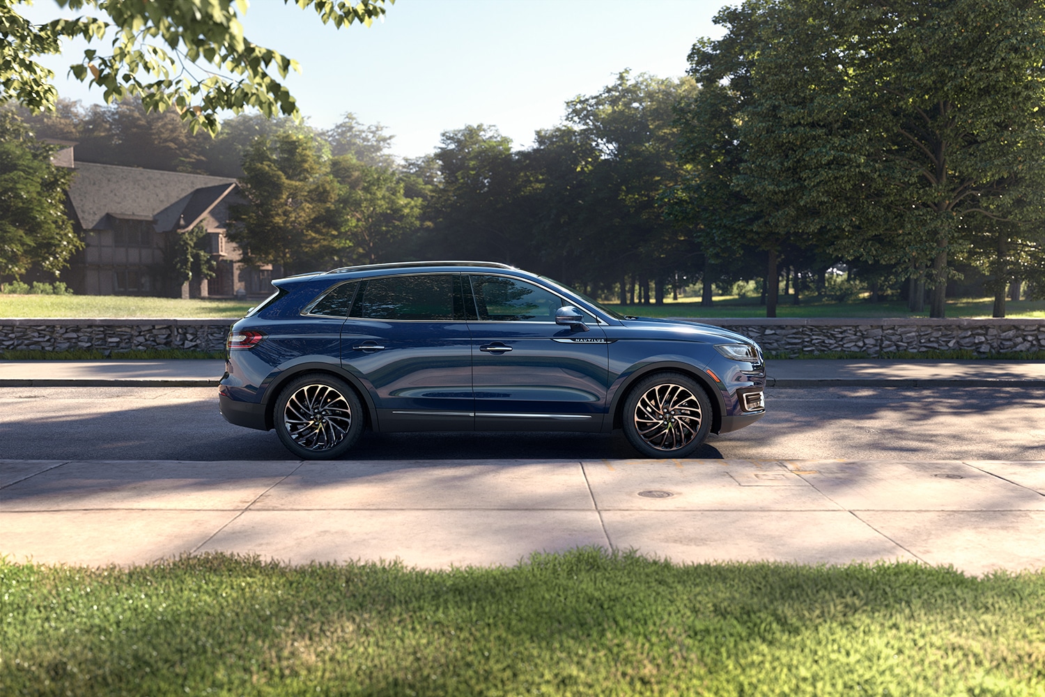 Lincoln of New Bern is a Car Dealership in New Bern near James City NC | 2020 Lincoln Nautilus parked on street
