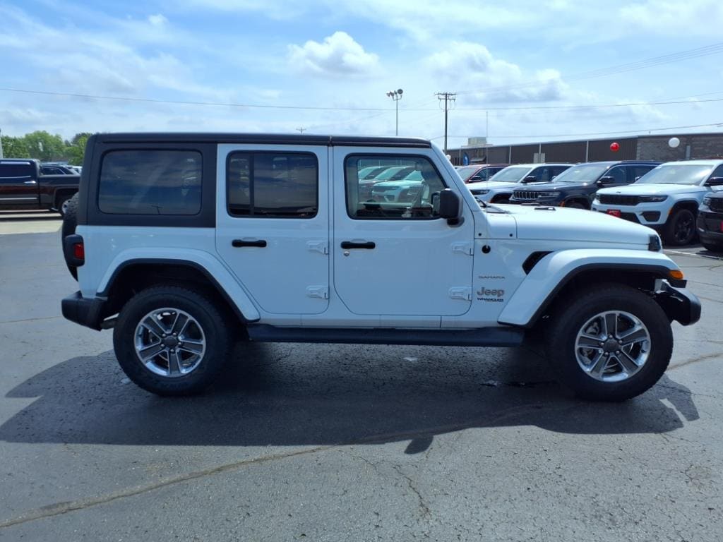 Used 2021 Jeep Wrangler Unlimited Sahara with VIN 1C4HJXEN0MW790786 for sale in Rice Lake, WI