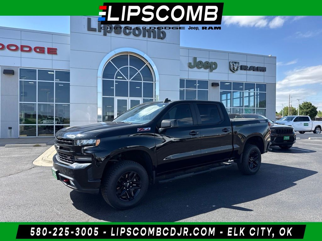 Black 2021 Chevrolet Silverado 1500 LT Trail Boss Crew Cab 4WD Pickup Truck Four-Wheel Drive Automatic