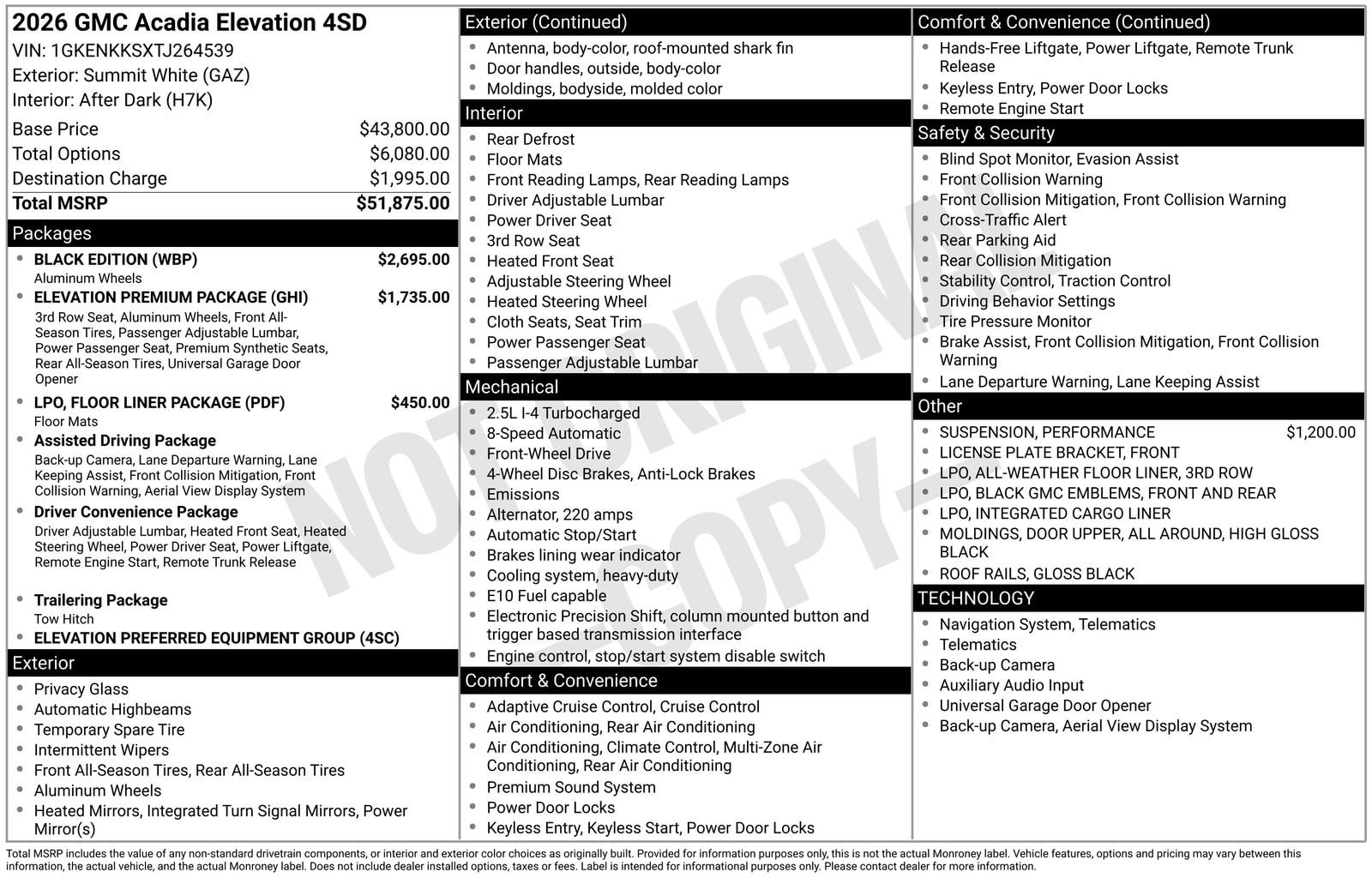 2026 GMC Acadia Elevation - Photo 18