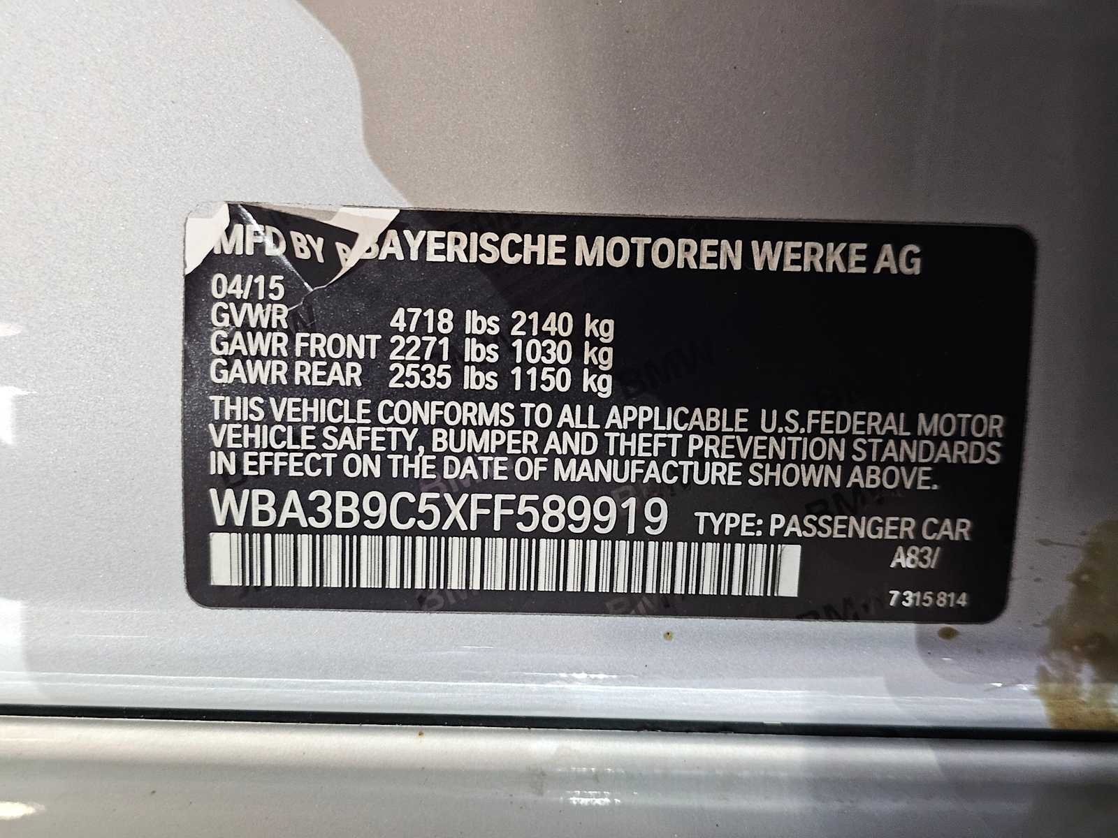 Thumbnail: 2015 BMW 3 Series - 44