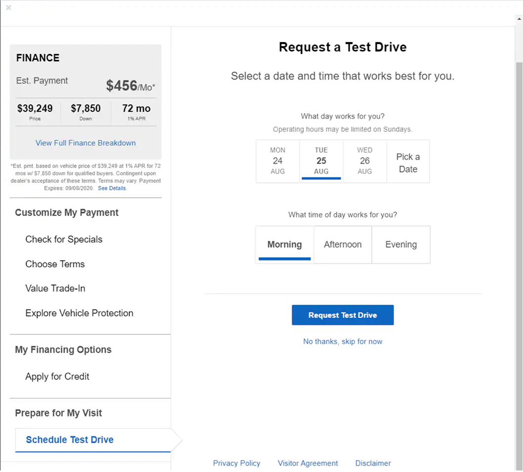 Request a Test Drive