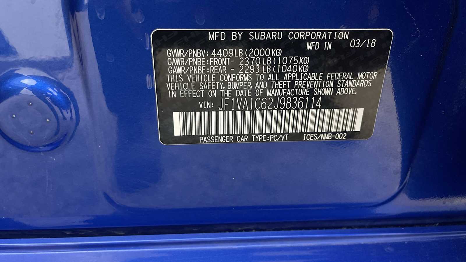 Thumbnail: 2018 Subaru WRX - 27